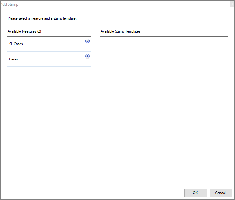Example of a stamp area in DiveTab.